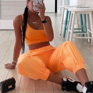 Mistress Rocks pants /crop top in orange